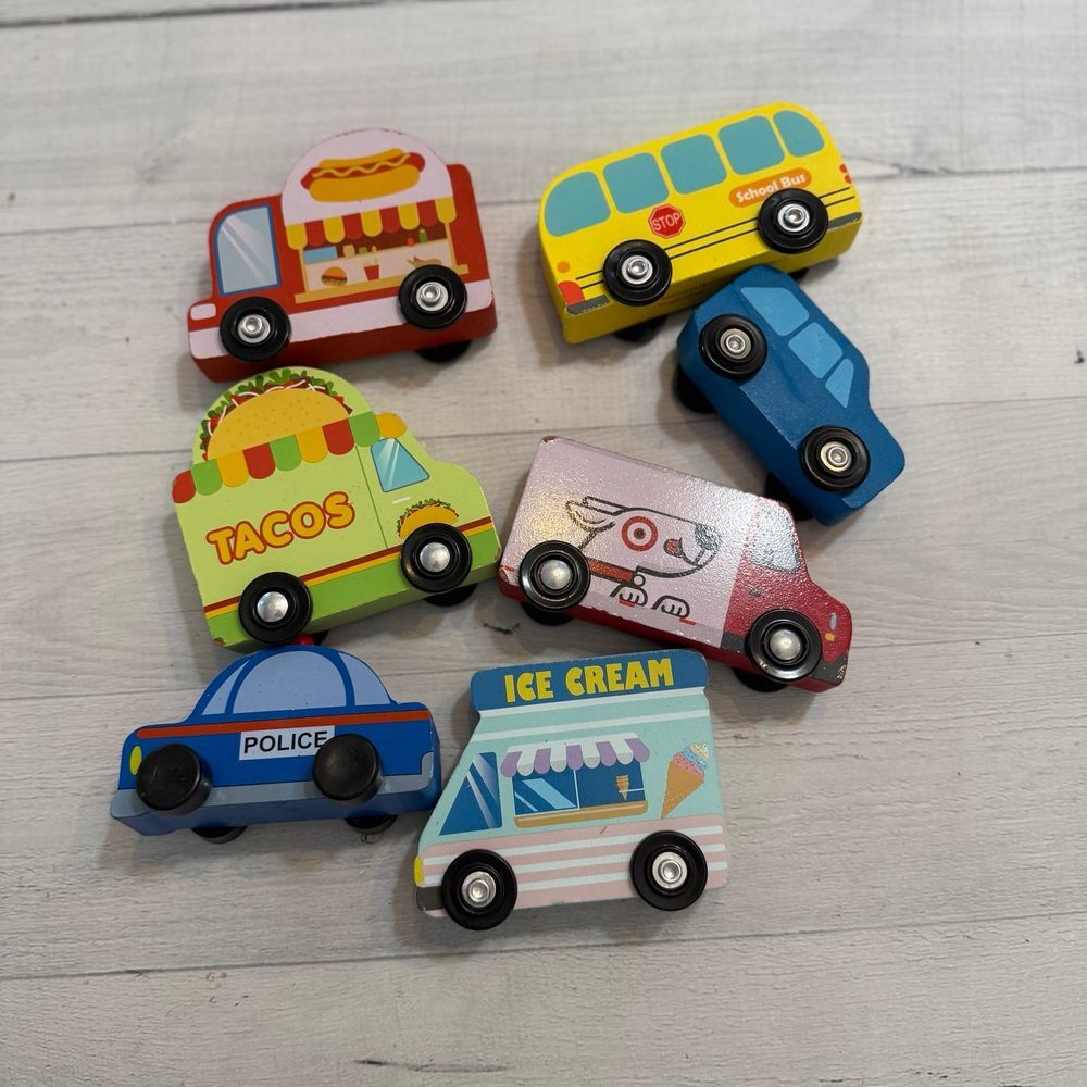 Target wooden toy cars with‎ bullseye truck